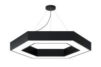 Светильник светодиодный Geometria ЭРА Hexagon SPO-124-B-40K-051 51Вт 4000К 3900Лм IP40 800*800*80 черный подвесной