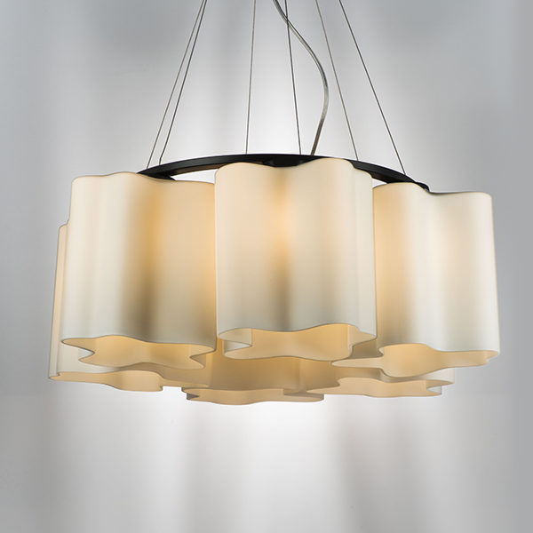 802167 Подвес NUBI 6х40W E27 ЧЕРНЫЙ МАТОВЫЙ/БЕЛЫЙ