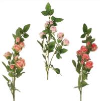 265759 Цветок искусственный Роза кустовая  L11 W11 H72 см  3в.  (б/инд. уп)
