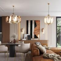 5467/35L MODERN ODL_EX26 049 белый/коричневый/античная бронза/металл/стекло/декор металл Люстра LED 35W (5W*7) 2700K LION