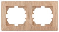 Рамка для розеток и выключателей Intro Solo 4-502-11 на 2 поста, СУ, Solo, сосна