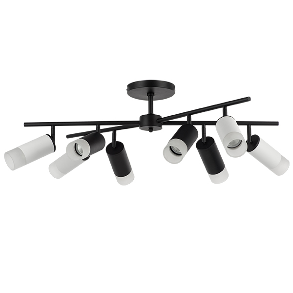 LR7283643741 Люстра RULLO 8х50W GU10 ЧЕРНЫЙ/БЕЛЫЙ (571728+214437-4+214436-4+202431-8)