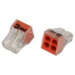 NO-225-364  Клемма ЭРА NO-225-364 быстрозажимная 773-604 прозрачная 4-проводная 0.75-4.0 мм2 упаковка 50 шт
