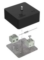 Коробка огнестойкая для кабель-канала 40-0450-FR6.0-4-П Е15-Е120 с термопредохранителем RAL9005 75х75х30 (87 шт/кор) Промрукав