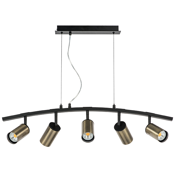 LR735315 Люстра RULLO 5х50W GU10 ЧЕРНЫЙ/БРОНЗА (571735+214431-5)