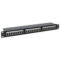 Патч-панель TERACOM CS 19'' Cat.6 1U полный экран STP 24 порта RJ-45 Dual IDC с органайзером