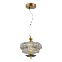 SL6122.303.01 Светильник подвесной ST-Luce Латунь/Латунь, Дымчатый LED 1*8W 3000K ORIENTAL