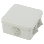 KORz-100-100-50-6gv  Распаячная коробка ЭРА KORz-100-100-50-6gv открытой установки серая 100х100х50мм 6 вставленных гермовводов IP55