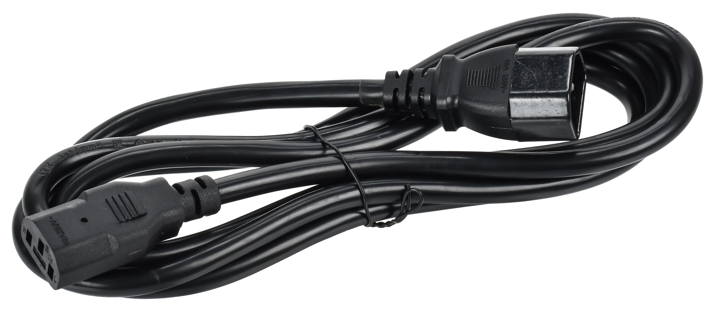 ITK Кабель электропитания PDU 3х1,5мм2 2м с разъёмами С13-C14