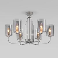 Потолочная люстра со стеклянными плафонами 60138/6 сатин-никель