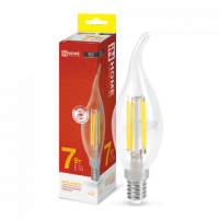 Лампа сд LED-СВЕЧА НА ВЕТРУ-deco 7Вт 230В Е14 3000К 810Лм прозрачная IN HOME