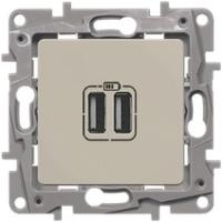 Legrand Etika Сл.кость Розетка USB 2-ая 240В/5В 2400мА