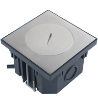 Лючок в пол 2 мод. (1 мод. 45х45 мм), нержавеющая сталь, IP65