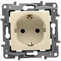 Legrand Etika Сл.кость Розетка с/з  винт. клем.