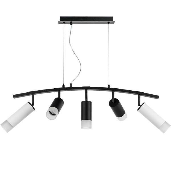 LR7358623731 Люстра RULLO 5х50W GU10 ЧЕРНЫЙ/БЕЛЫЙ (571735+214437-3+214486-2+202431-5)
