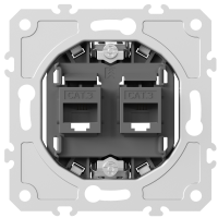 Механизм розетки RJ11 + RJ11 (двойная) cat.3/ClassE-4/4, серия DB