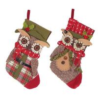 718910 Носок для подарков Сова  L30 W4 H43 см  2в