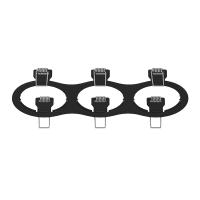 217637 Рамка INTERO 16 Triple ROUND ЧЕРНЫЙ