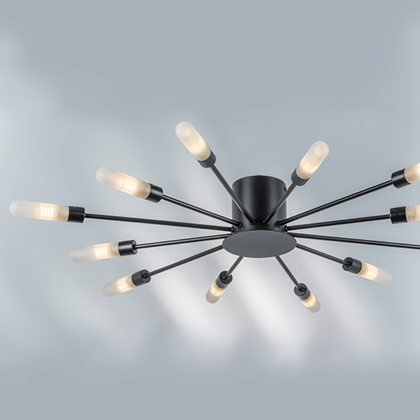 733127 Люстра RAGNO 12х40W G9 ЧЕРНЫЙ МАТОВЫЙ