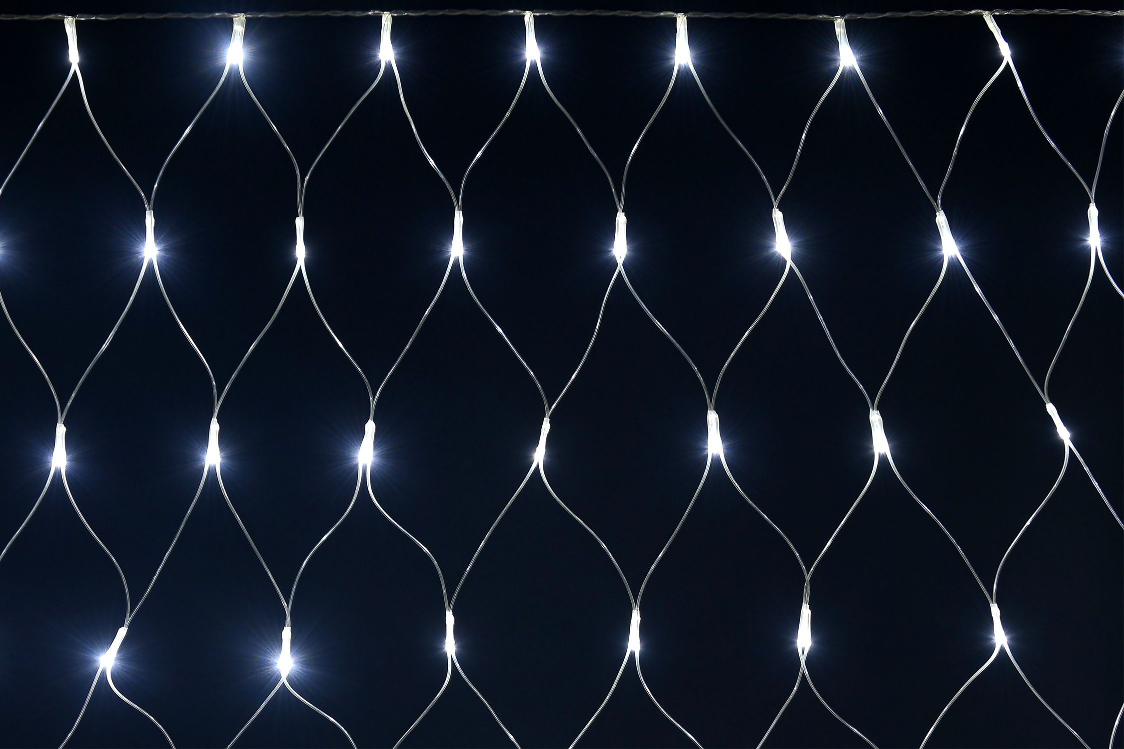 LIGHTING Гирлянда сеть 1,5х1,5м 160 светодиодов белый свет IP20 прозрачный шнур 3м 230В контроллер 8 сцен IEK