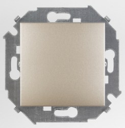 Выключатель проходной (переключатель)  16А  250В  винтовой зажим  шампань