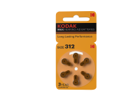 Батарейки Kodak ZA312-6BL [KZA312-6] MAX Hearing Aid (60/300/45000)