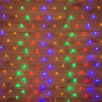Гирлянда Сеть 1х1,5м, прозрачный ПВХ, 96 LED Мультиколор
