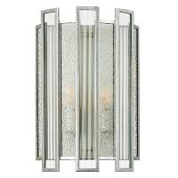 712624 Бра AGAVE 2х40W E14 СЕРЕБРО С ПАТИНОЙ/ПРОЗРАЧНЫЙ