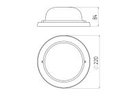 Светильник ЭРА НБО 03-60-011 Кантри дерево/стекло IP54 E27 max 60Вт D220 круг клен