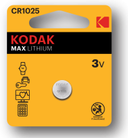 Батарейки Kodak CR1025-1BL MAX Lithium (60/240/50400)