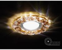 S230 BR хром/коричневый хрусталь/MR16+3W(LED WHITE)