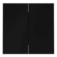 Клавиши для выключателя/переключателя двухклавишного, S70 (черный матовый)