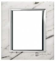 BT Axolute Белый мрамор Каррара Рамка 3+3 мод прямоугольная