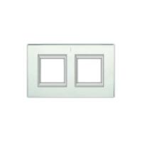 BT Axolute Матовое стекло Рамка 2+2 мод прямоугольная (надпись вертикально)