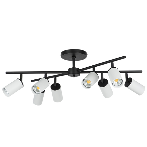 LR728368 Люстра RULLO 8х50W GU10 ЧЕРНЫЙ/БЕЛЫЙ (571728+214436-8)