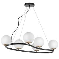 815360 Люстра CROCO 6х40W E14 ЧЕРНЫЙ МАТОВЫЙ/ЗОЛОТО