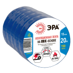 SET-1520Blue  Набор изолент ЭРА SET-1520Blue ПВХ 5 шт синяя 15мм х 20м