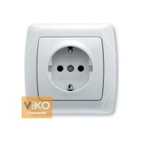 90561008 Розетка 1-я с/з белая VIKO Carmen