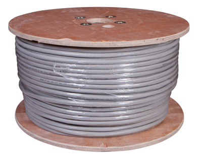 Кабель витая пара F/UTP, CAT 5е, ZH нг(А)-HF (LSZH), 25PR, 24AWG, INDOOR, SOLID, серый, 305м, РФ REXANT
