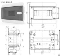 Пластиковый распределительный щит CVK 40-08-1