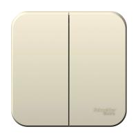 BLANCA О/У 2-клавишный ВЫКЛЮЧАТЕЛЬ (сх.5), 10А, 250В,МОЛОЧНЫЙ