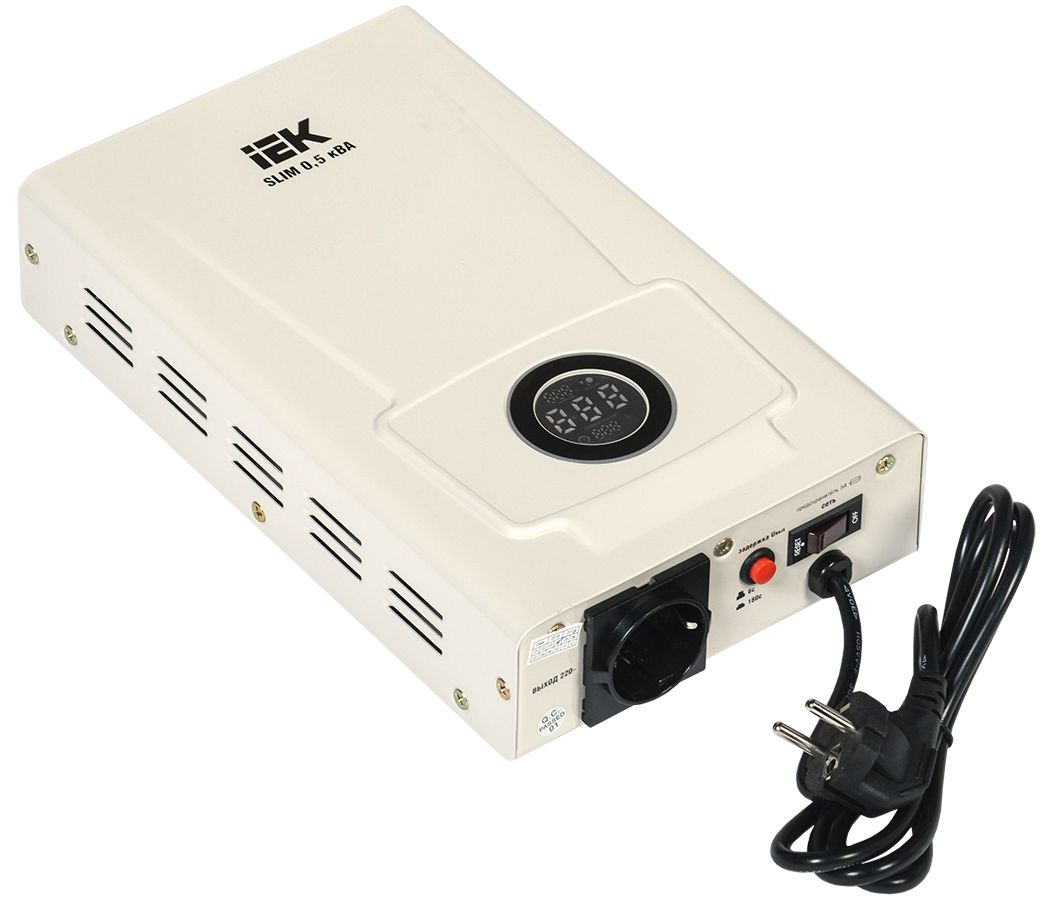 Стабилизатор напряжения настенный SLIM 0,5кВА IEK