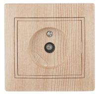 Розетка Intro Plano 1-301-11 TV одиночная, IP20, СУ, сосна