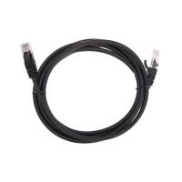Патч-корд U/UTP, CAT 5e, RJ45-RJ45, 26AWG, LSZH, черный, 2м REXANT