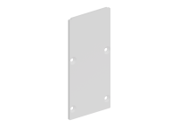 Боковая  глухая заглушка для профиля DN18515 Цвет:Белый матовый,RAL9003,Серия:DN8ALE