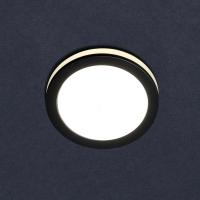 Светильник светодиодный встраиваемый круг черный GLP-DECO-R2-7BT-IP40-4-BL