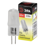 G4-JCD-40W-230V-FR  Лампа галогенная ЭРА JCD-40W-230V-G4-FR 40Вт капсула матовая теплый белый свет G4