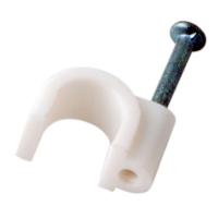 Крепеж кабеля круглый 7 мм, белый (упак. 50 шт)  REXANT