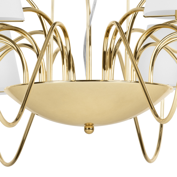 758212 Люстра подв. DIAFANO 21х40W G9 ЗОЛОТО/БЕЛЫЙ