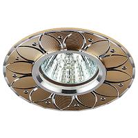 KL42 SL/GD Светильник ЭРА литой  "алюминевый  " MR16,12V/220V, 50W  серебро/золото (100/2100)